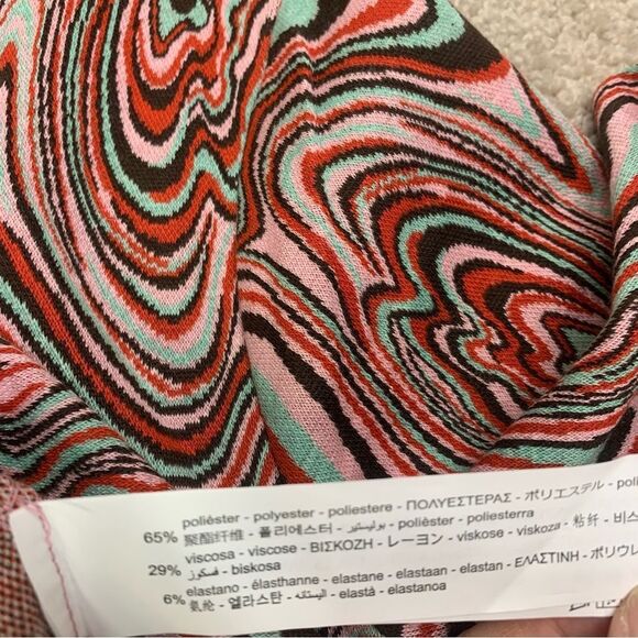 ZARA multicoloured jacquard long sleeve round neck mini dress Sz S NWT - Picture 6 of 9